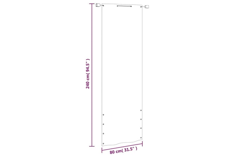 Balkongskjerm lysegrønn 80x240 cm oxfordstoff - grønn - Hagemøbler - Balkong - Sikkerhet & vindbeskyttelse balkong - Balkongbeskyttelse