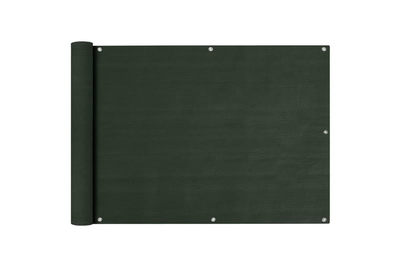 Balkongskjerm mørkegrønn 75x600 cm HDPE - grønn - Hagemøbler - Balkong - Sikkerhet & vindbeskyttelse balkong - Balkongbeskyttelse