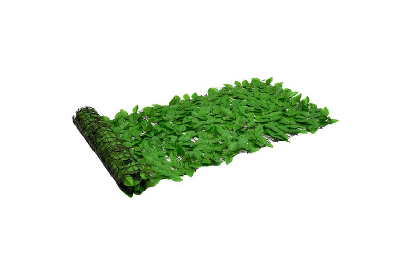 Balkongskjerm med grønne blader 500x75 cm - grønn - Balkongbeskyttelse