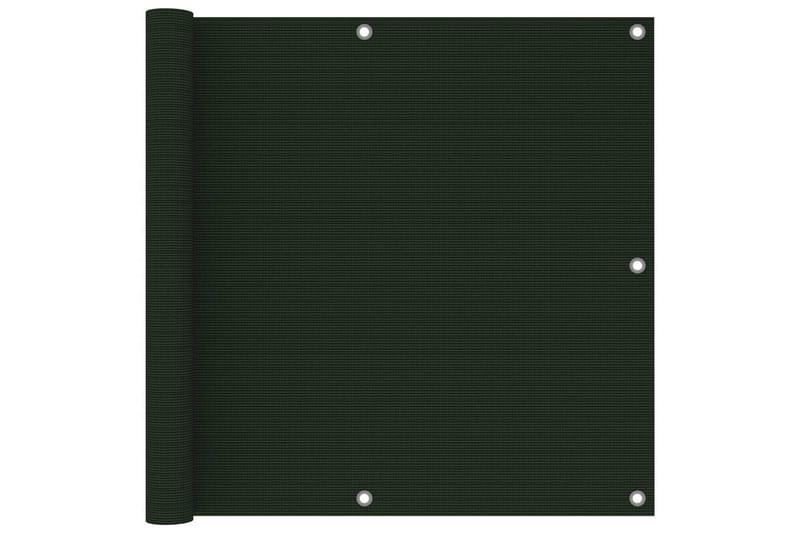 Balkongskjerm mörkegrönn 90x300 cm HDPE - grönn - Hagemøbler - Balkong - Sikkerhet & vindbeskyttelse balkong - Balkongbeskyttelse