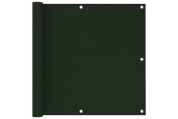 Balkongskjerm mörkegrönn 90x600 cm HDPE - grönn - Hagemøbler - Balkong - Sikkerhet & vindbeskyttelse balkong - Balkongbeskyttelse