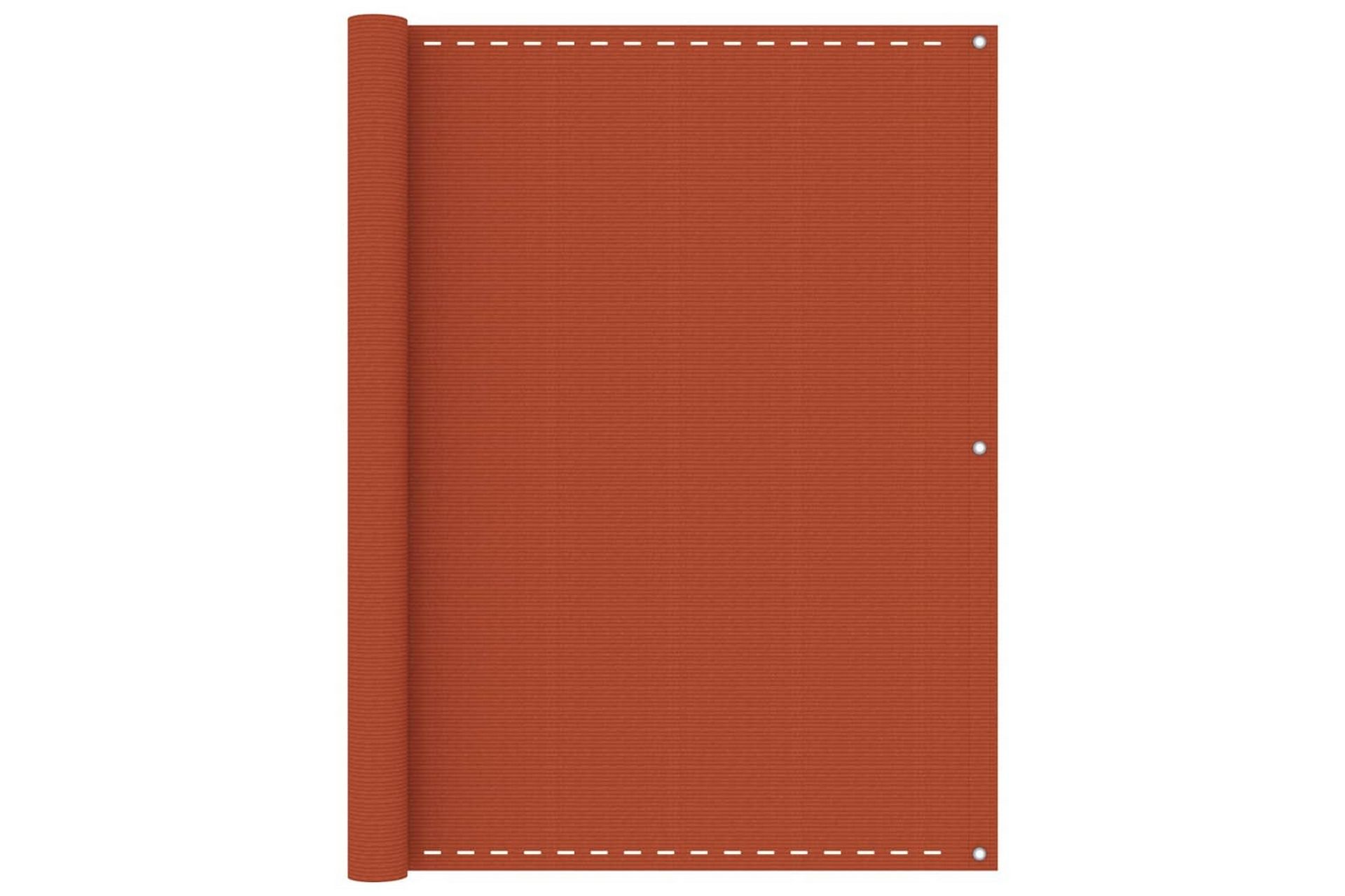 Balkongskjerm oransje 120x500 cm HDPE - Oransj - Hagemøbler - Balkong - Sikkerhet & vindbeskyttelse balkong - Balkongbeskyttelse