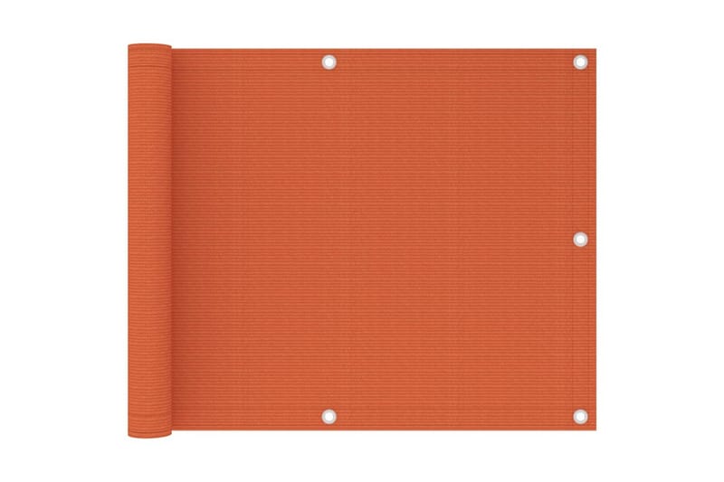 Balkongskjerm oransje 75x300 cm HDPE - Oransj - Hagemøbler - Balkong - Sikkerhet & vindbeskyttelse balkong - Balkongbeskyttelse