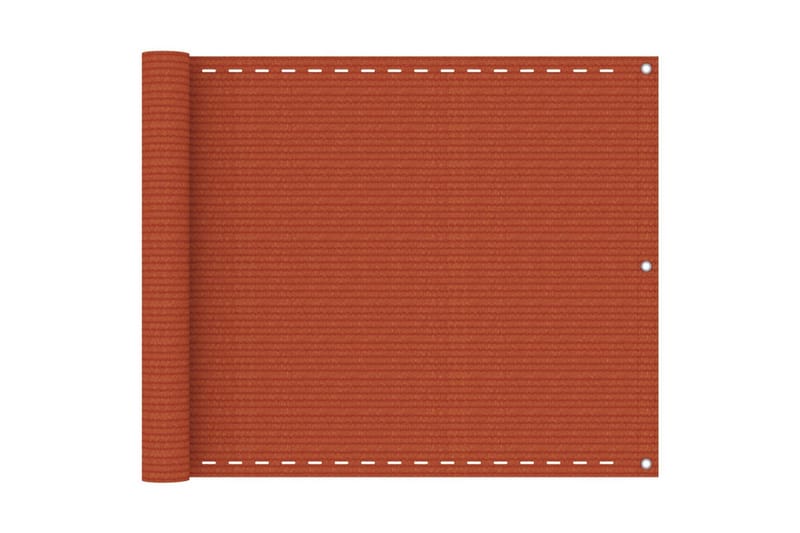 Balkongskjerm oransje 75x400 cm HDPE - Oransj - Hagemøbler - Balkong - Sikkerhet & vindbeskyttelse balkong - Balkongbeskyttelse