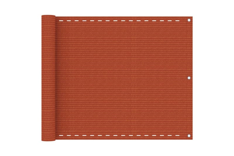Balkongskjerm oransje 75x600 cm HDPE - Oransj - Balkongbeskyttelse