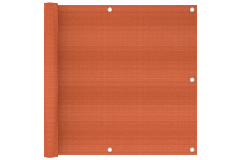 Balkongskjerm oransje 90x500 cm HDPE - Oransj - Hagemøbler - Balkong - Sikkerhet & vindbeskyttelse balkong - Balkongbeskyttelse