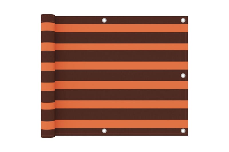 Balkongskjerm oransje og brun 75x300 cm oxfordstoff - Flerfarget - Hagemøbler - Balkong - Sikkerhet & vindbeskyttelse balkong - Balkongbeskyttelse