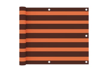 Balkongskjerm oransje og brun 75x400 cm oxfordstoff - Flerfarget - Hagemøbler - Balkong - Sikkerhet & vindbeskyttelse balkong - Balkongbeskyttelse