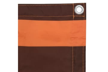 Balkongskjerm oransje og brun 75x400 cm oxfordstoff - Flerfarget - Hagemøbler - Balkong - Sikkerhet & vindbeskyttelse balkong - Balkongbeskyttelse