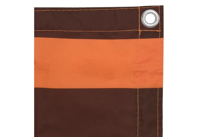 Balkongskjerm oransje og brun 90x400 cm oxfordstoff - Flerfarget - Hagemøbler - Balkong - Sikkerhet & vindbeskyttelse balkong - Balkongbeskyttelse