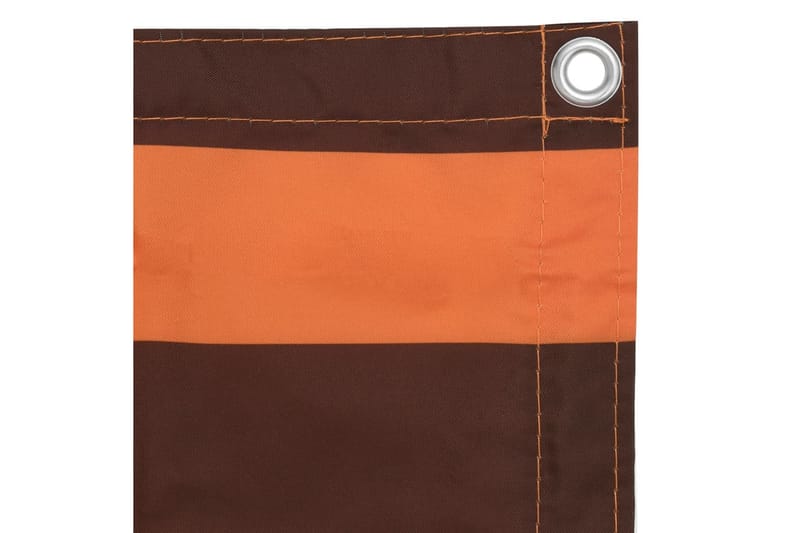 Balkongskjerm oransje og brun 90x500 cm oxfordstoff - Flerfarget - Balkongbeskyttelse