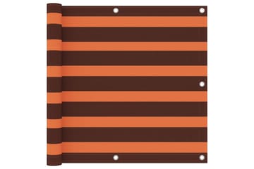 Balkongskjerm oransje og brun 90x500 cm oxfordstoff - Flerfarget - Hagemøbler - Balkong - Sikkerhet & vindbeskyttelse balkong - Balkongbeskyttelse