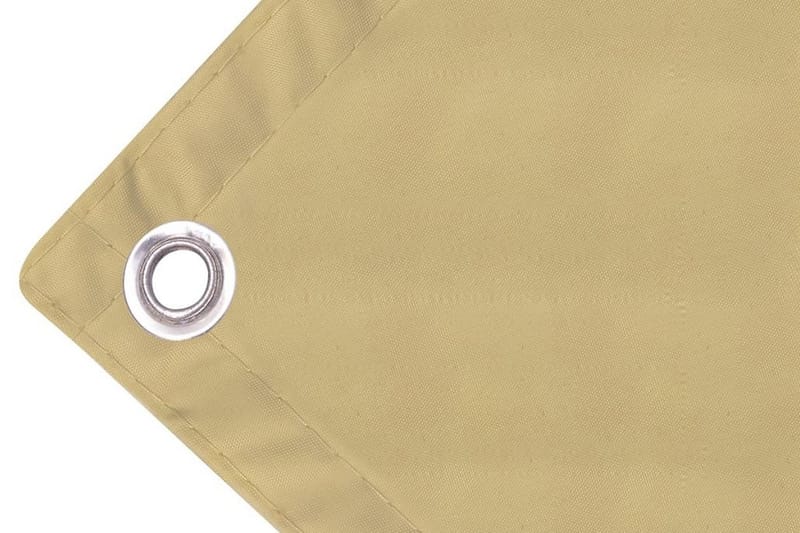 Balkongskjerm Oxfordstoff 75x400 cm Beige - Hagemøbler - Balkong - Sikkerhet & vindbeskyttelse balkong - Balkongbeskyttelse