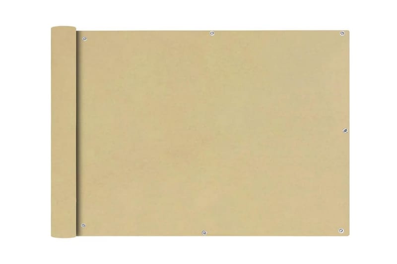 Balkongskjerm Oxfordstoff 75x400 cm Beige - Hagemøbler - Balkong - Sikkerhet & vindbeskyttelse balkong - Balkongbeskyttelse