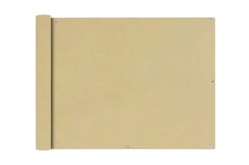 Balkongskjerm Oxfordstoff 90x400 cm Beige - Hagemøbler - Balkong - Sikkerhet & vindbeskyttelse balkong - Balkongbeskyttelse