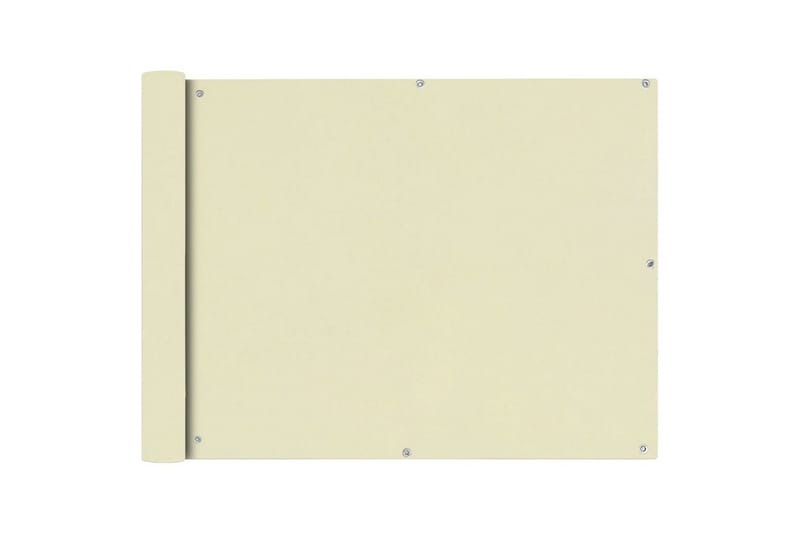Balkongskjerm Oxfordstoff 90x400 cm Kremhvit - Hagemøbler - Balkong - Sikkerhet & vindbeskyttelse balkong - Balkongbeskyttelse