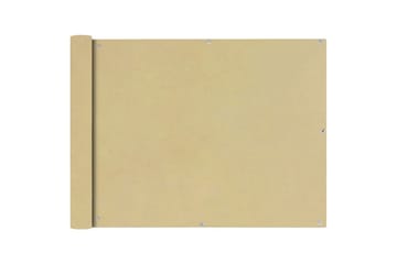 Balkongskjerm Oxfordstoff 90x600 cm Beige - Hagemøbler - Balkong - Sikkerhet & vindbeskyttelse balkong - Balkongbeskyttelse