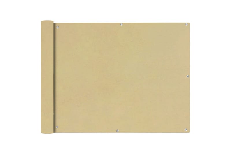 Balkongskjerm Oxfordstoff 90x600 cm Beige - Hagemøbler - Balkong - Sikkerhet & vindbeskyttelse balkong - Balkongbeskyttelse