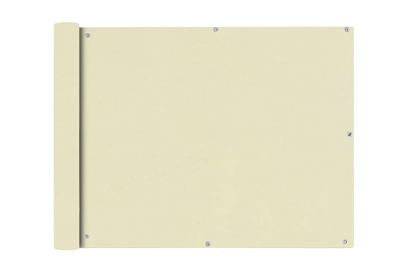 Balkongskjerm Oxfordstoff 90x600 cm Kremhvit - Hagemøbler - Balkong - Sikkerhet & vindbeskyttelse balkong - Balkongbeskyttelse