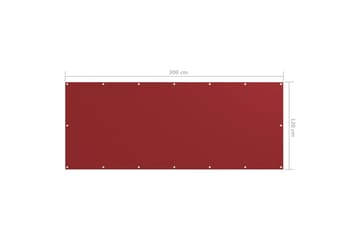Balkongskjerm rød 120x300 cm oxfordstoff - Rød - Hagemøbler - Balkong - Sikkerhet & vindbeskyttelse balkong - Balkongbeskyttelse