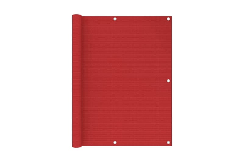 Balkongskjerm rød 120x400 cm HDPE - Rød - Balkongbeskyttelse