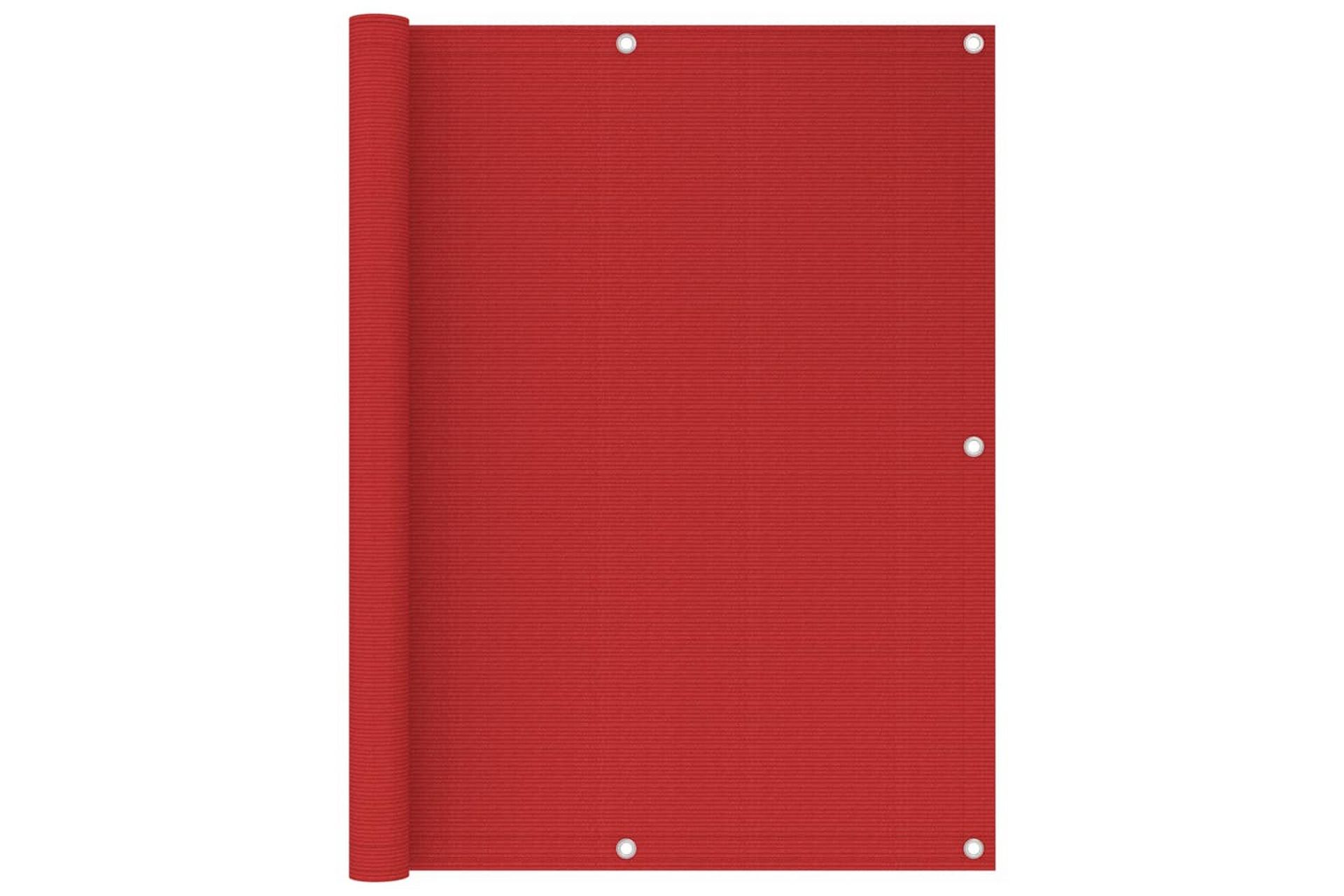 Balkongskjerm rød 120x500 cm HDPE - Rød - Hagemøbler - Balkong - Sikkerhet & vindbeskyttelse balkong - Balkongbeskyttelse