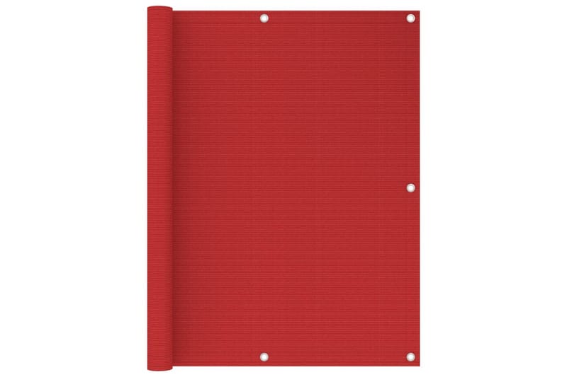 Balkongskjerm rød 120x500 cm HDPE - Rød - Hagemøbler - Balkong - Sikkerhet & vindbeskyttelse balkong - Balkongbeskyttelse