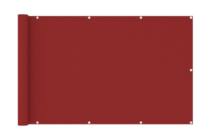 Balkongskjerm rød 120x600 cm HDPE - Rød - Hagemøbler - Balkong - Sikkerhet & vindbeskyttelse balkong - Balkongbeskyttelse