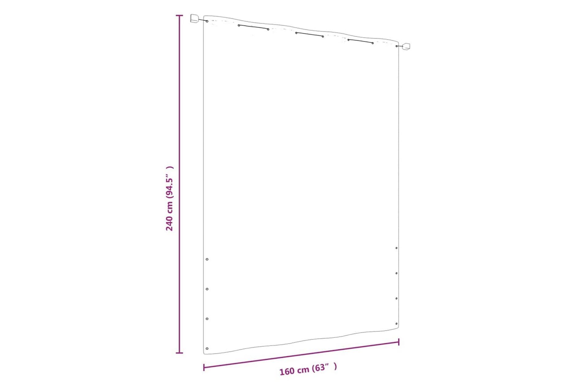 Balkongskjerm rød 160x240 cm oxfordstoff - Rød - Hagemøbler - Balkong - Sikkerhet & vindbeskyttelse balkong - Balkongbeskyttelse