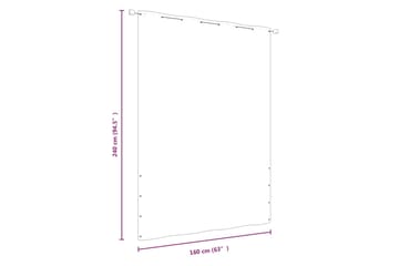 Balkongskjerm rød 160x240 cm oxfordstoff - Rød - Hagemøbler - Balkong - Sikkerhet & vindbeskyttelse balkong - Balkongbeskyttelse