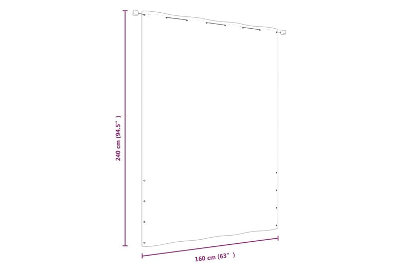 Balkongskjerm rød 160x240 cm oxfordstoff - Rød - Hagemøbler - Balkong - Sikkerhet & vindbeskyttelse balkong - Balkongbeskyttelse