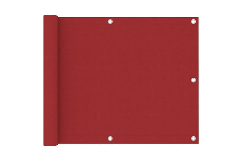 Balkongskjerm rød 75x300 cm oxfordstoff - Rød - Balkongbeskyttelse