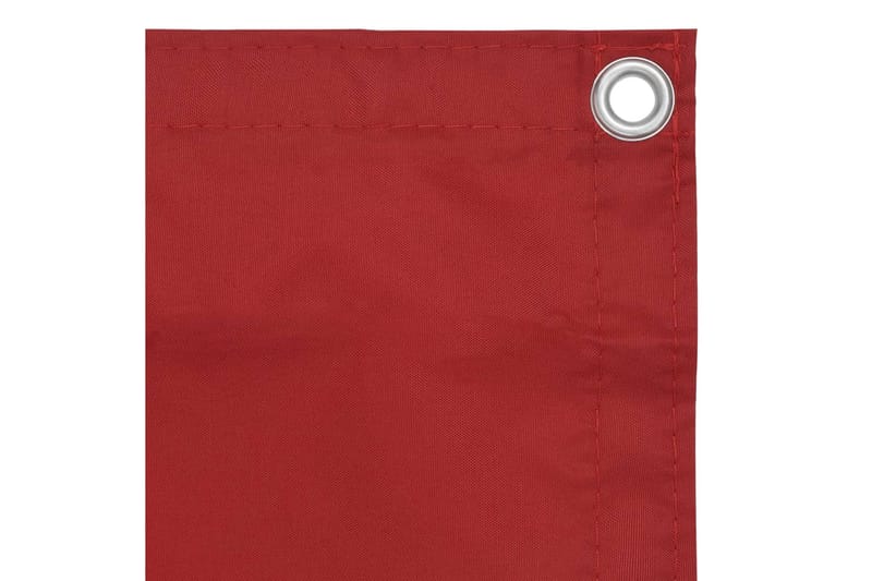 Balkongskjerm rød 75x600 cm oxfordstoff - Rød - Hagemøbler - Balkong - Sikkerhet & vindbeskyttelse balkong - Balkongbeskyttelse