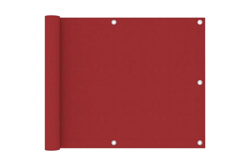 Balkongskjerm rød 75x600 cm oxfordstoff - Rød - Hagemøbler - Balkong - Sikkerhet & vindbeskyttelse balkong - Balkongbeskyttelse