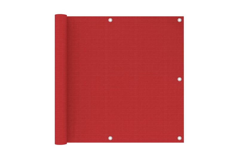 Balkongskjerm rød 90x300 cm HDPE - Rød - Hagemøbler - Balkong - Sikkerhet & vindbeskyttelse balkong - Balkongbeskyttelse