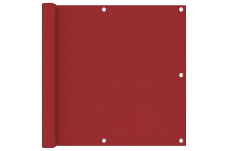 Balkongskjerm rød 90x400 cm oxfordstoff - Rød - Hagemøbler - Balkong - Sikkerhet & vindbeskyttelse balkong - Balkongbeskyttelse