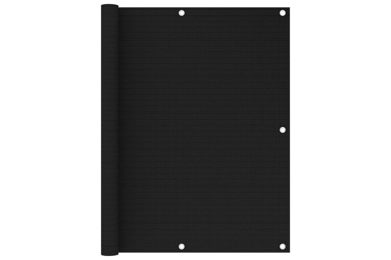 Balkongskjerm svart 120x500 cm HDPE - Svart - Hagemøbler - Balkong - Sikkerhet & vindbeskyttelse balkong - Balkongbeskyttelse
