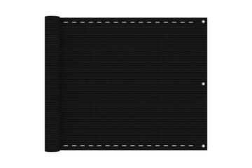 Balkongskjerm svart 75x400 cm HDPE - Svart - Hagemøbler - Balkong - Sikkerhet & vindbeskyttelse balkong - Balkongbeskyttelse