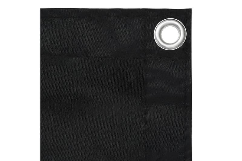 Balkongskjerm svart 75x500 cm oxfordstoff - Svart - Balkongbeskyttelse
