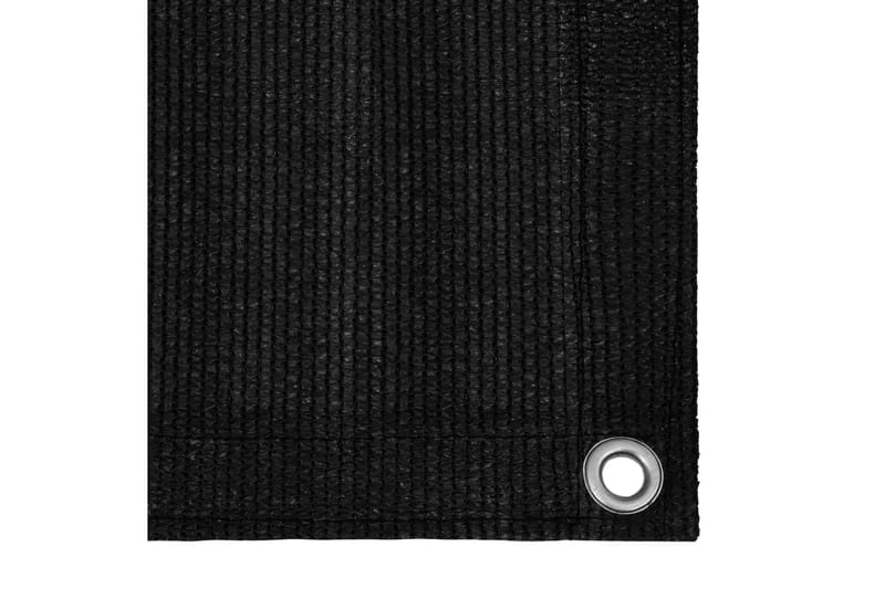Balkongskjerm svart 90x400 cm HDPE - Svart - Balkongbeskyttelse