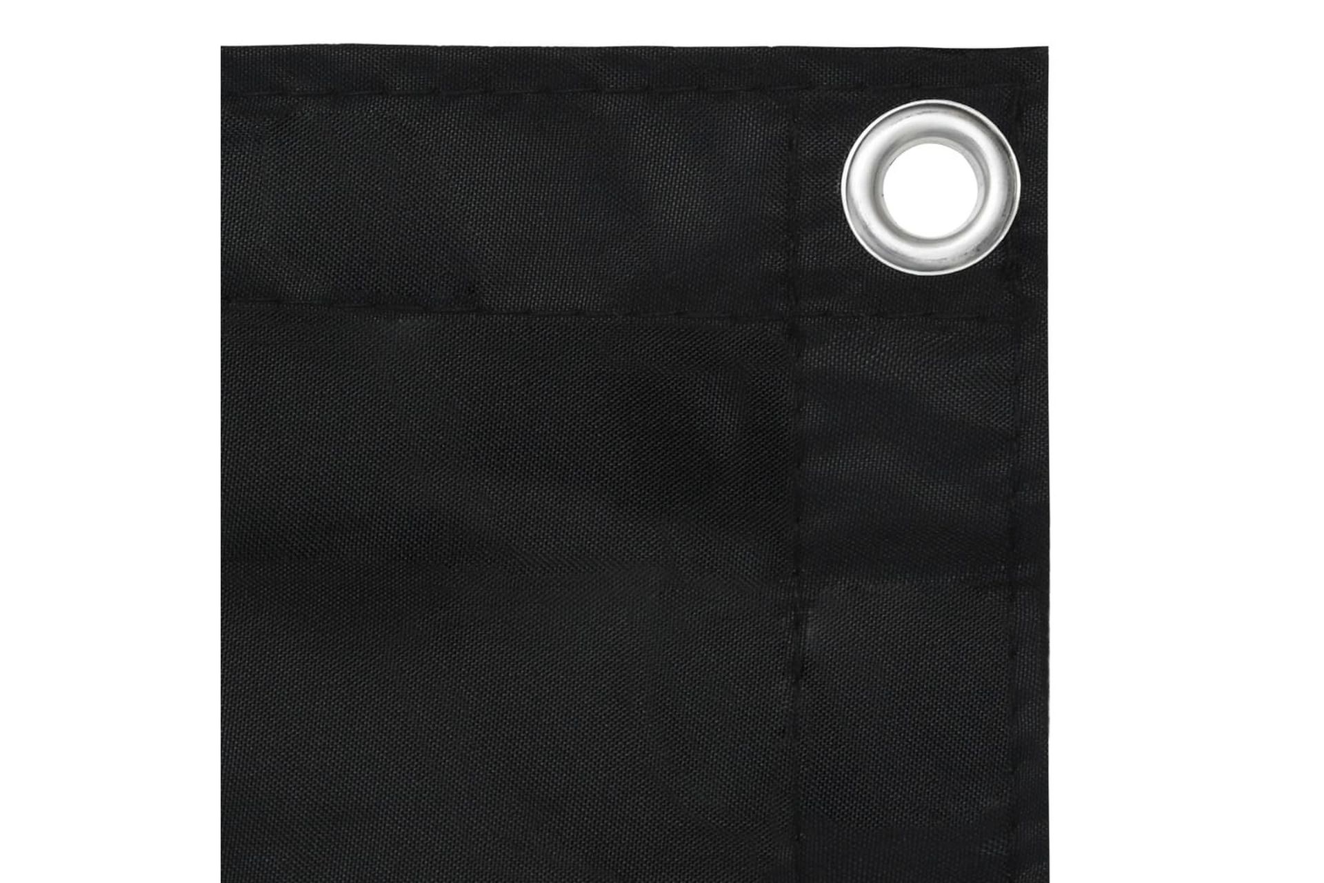 Balkongskjerm svart 90x500 cm oxfordstoff - Svart - Hagemøbler - Balkong - Sikkerhet & vindbeskyttelse balkong - Balkongbeskyttelse