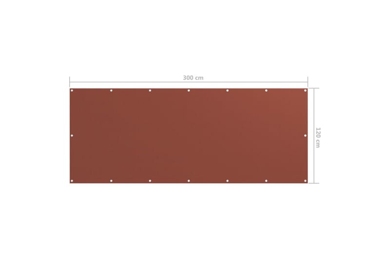 Balkongskjerm terrakotta 120x300 cm oxfordstoff - Hagemøbler - Balkong - Sikkerhet & vindbeskyttelse balkong - Balkongbeskyttelse