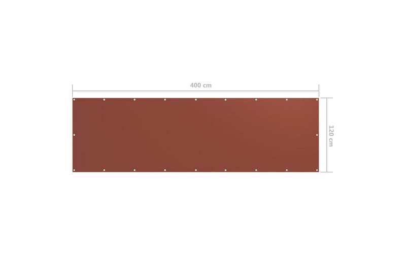 Balkongskjerm terrakotta 120x400 cm oxfordstoff - Hagemøbler - Balkong - Sikkerhet & vindbeskyttelse balkong - Balkongbeskyttelse