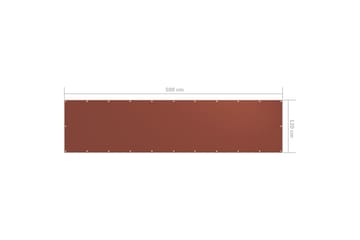 Balkongskjerm terrakotta 120x500 cm oxfordstoff - Hagemøbler - Balkong - Sikkerhet & vindbeskyttelse balkong - Balkongbeskyttelse