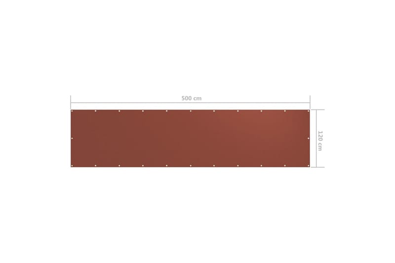 Balkongskjerm terrakotta 120x500 cm oxfordstoff - Hagemøbler - Balkong - Sikkerhet & vindbeskyttelse balkong - Balkongbeskyttelse