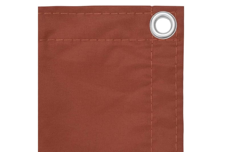 Balkongskjerm terrakotta 75x500 cm oxfordstoff - Hagemøbler - Balkong - Sikkerhet & vindbeskyttelse balkong - Balkongbeskyttelse