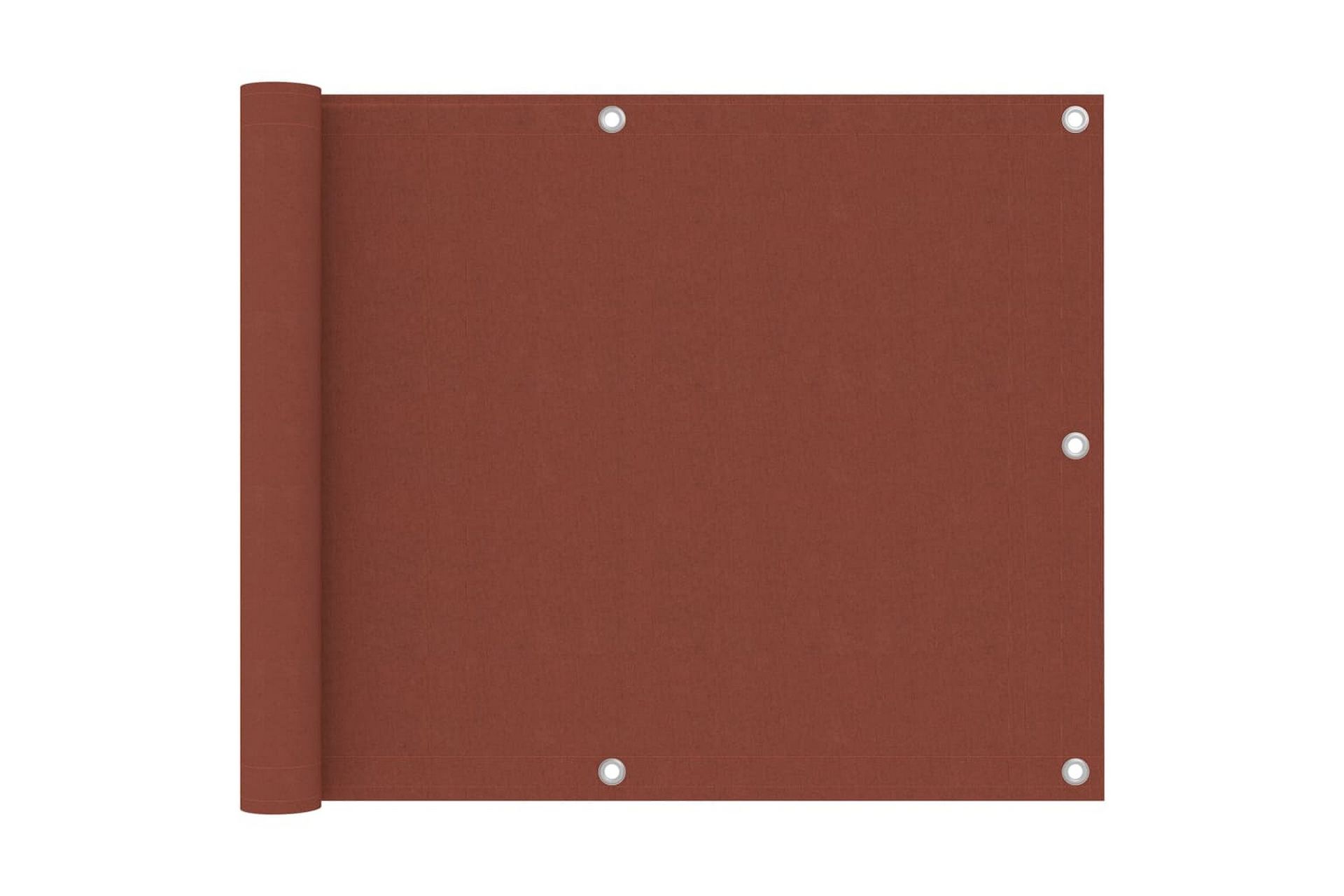 Balkongskjerm terrakotta 75x500 cm oxfordstoff - Hagemøbler - Balkong - Sikkerhet & vindbeskyttelse balkong - Balkongbeskyttelse