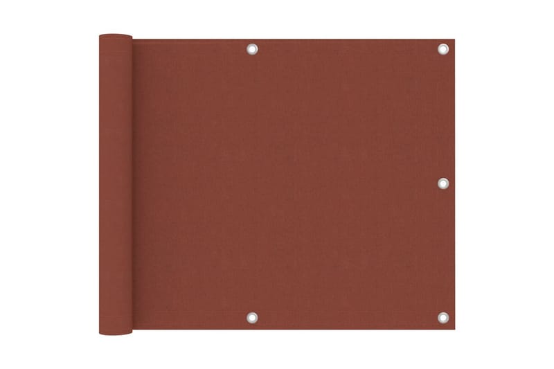 Balkongskjerm terrakotta 75x500 cm oxfordstoff - Hagemøbler - Balkong - Sikkerhet & vindbeskyttelse balkong - Balkongbeskyttelse