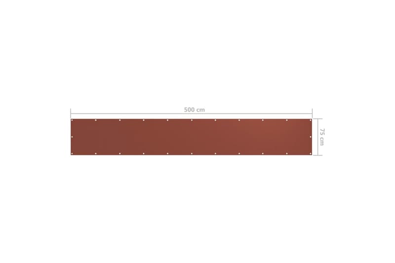 Balkongskjerm terrakotta 75x500 cm oxfordstoff - Hagemøbler - Balkong - Sikkerhet & vindbeskyttelse balkong - Balkongbeskyttelse
