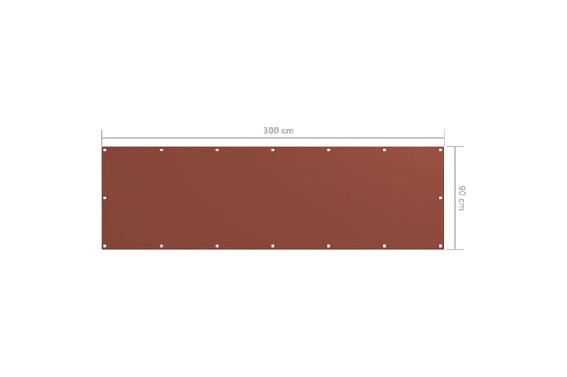 Balkongskjerm terrakotta 90x300 cm oxfordstoff - Hagemøbler - Balkong - Sikkerhet & vindbeskyttelse balkong - Balkongbeskyttelse